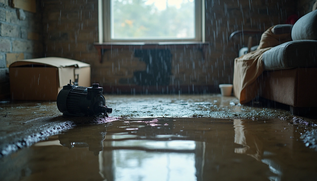 flooded basement in Cleveland