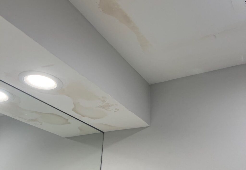 ceiling with water damage